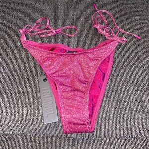 triangl swimwear Shimmery Hot Pink Tie-Side Bikini Bottom